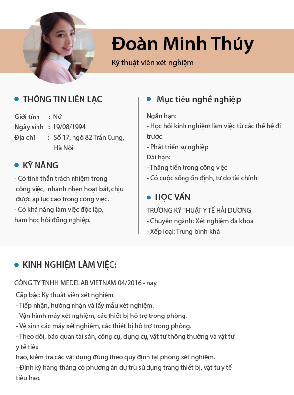Mẫu cvKỹ Thuật Viên KTV02